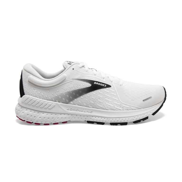 Brooks ADRENALINE GTS 21 Road Running Shoes Mens Online - White/Black/Red (RIT279416)